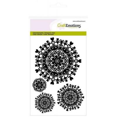 CraftEmotions Clear Stamp - Mandala Herz